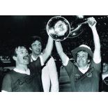 Ian Callaghan Tommy Smith Liverpool Fc Dual Signed Large 16 X 12 Photo. Good condition