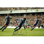 Andy Cole Man United Hand Signed 12 X 8 Photo. Good condition