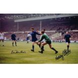 Bill Foulkes Nobby Stiles Man United 1968 Fa Cup Final Dual Signed 12 X 8