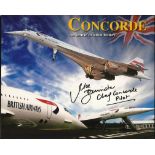 Stunning colour 8x10 exclusive Concorde colour montage photograph, autographed by former Concorde