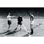 Bill Foulkes Nat Lofthouse Very Rare 1958 Fa Cup Final Signed By Both Captains Now Both Deceased.