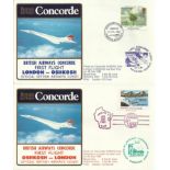Concorde first flight London – Oshkosh and return dated 26th and 30th July 1985. Flown by Capt J D