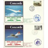 Concorde first light London – Tours and return dated 15th and 16th June 1985. Flown by Capt C