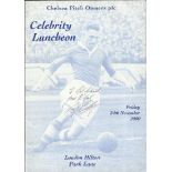 2000 Chelsea Pitch Owners Celebrity Luncheon brochure at the London Hilton. Autographed on the front
