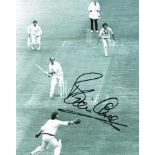 Brian Close Cricket Legend Hand Signed 10 X 8 Photo. Good condition