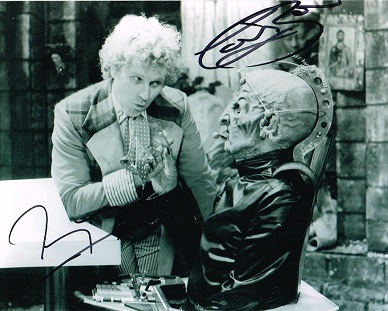 Terry Molloy Colin Baker Doctor Who Dual Signed 10 X 8 Photo. Good condition