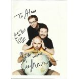 Stephen Merchant and Karl Pilkington. Colour 8x12 photograph from An Idiot Abroad, autographed by