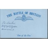 G L Sinclair 310 sqdn Battle of Britain pilot, signed card. Good condition