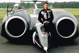 Andy Green SSC Thrust Hand Signed 12 X 8 Photo. Good condition