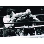 Tony Sibson V Marvin Hagler Superb Hand Signed Large 16 X 12 Photo. Good condition