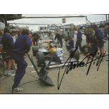 Damon Hill signed small colour photo. Good condition