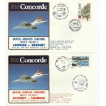 Concorde first flight London – Detroit and return dated 23rd August 1985. Flown by Capt J D Cook and