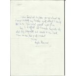 Sqdn Ldr G.D.M Blackwood 310 Czech Sqdn Battle of Britain veteran signed hand written letter