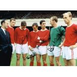 Frank Mclintock, Bob Wilson, Tommy Baldwin, John Reynolds Arsenal Fc Signed Large 16 X 12 Photo.