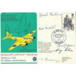 Leonard Cheshire, Bob Bateson, Air Cdre R Chisholm signed Mosquito Museum cover. Good condition