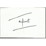 James Blunt. Clean white 6x4 index card autographed by best selling musician James Blunt. Would