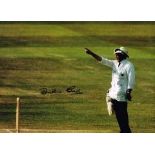 Dickie Bird Last Test Dismissal Large Hand Signed 16 X 12 Photo. Good condition