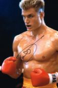 Dolph Lungdren Rocky Iv Hand Signed 12 X 8 Photo. Good condition