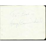 Hoagy Carmichael signed autograph page. Good condition