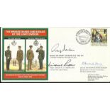 Army VIPs Gnrl Sir Garry Johnson, Mjr Gnrl M D Regan and Gnrl Sir Edward Jones signed The Massed