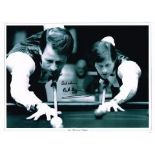 Alex Higgins Stunning Hand Signed B/W Large Hand Signed 16 X 12 Photo. Good condition