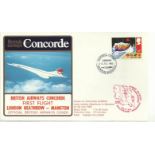 Concorde first flight London Heathrow – Manston dated 20th July 1985. Flown by Capt H Linfield. Good