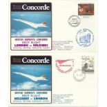 Concorde first flight London –Helsinki and return flight. Flown by Capt A J Massie. Good condition