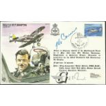 Col Carne VC & Wg Cdr Dicky Martin DFC signed on Martins Test Pilot cover. Carne won the Victoria