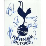Tottenham Hotspur Crest 10x8 b/w photo signed 30th September 2014 by Younes Kaboul, Vlad