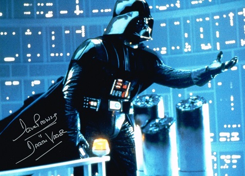 Dave Prowse Star Wars Darth Vader Hand Signed Large 16 X 12 Photo. Good condition