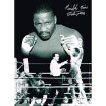 Tim Witherspoon Nice B/W Large Hand Signed 16 X 12 Photo. Good condition