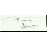 A.J.M. Aldwinckle 601 Sqn Battle of Britain veteran signed slip of paper. Good condition