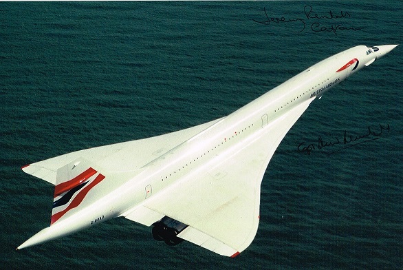 Jeremy And Neil Rendell Dual Signed Concorde 12 X 8 Photo. Good condition