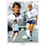 Glenn Hoddle England Hand Signed 16 X 12 Montage Photo. Good condition