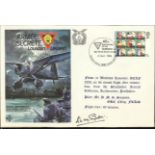 Test Pilot RAF Escaping Society SC26 The Secret Army cover signed by the pilot who flew the covers