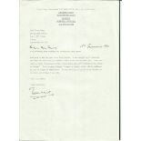 Plt Off T.F. Neil 249 Sqn Battle of Britain veteran signed typed letter dated 17th January 1991.