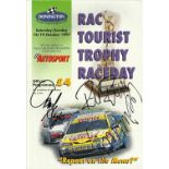 Motor Racing Drivers signed RAC Tourist Trophy Day Programme signed by Aaron Slight, Rickard Rydell,