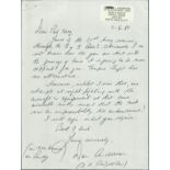 Sgt D.J. Anderson 604 Sqd Battle of Britain veteran signed hand written letter dated 3rd June 1989