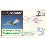 Concorde flying display and first charter flight Oshkosh airport dated 27th July 1985. Flown by Capt