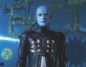 Doug Bradley Hellraiser Has Added His Character Name Signed 10 X 8 Photo. Good condition