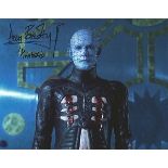 Doug Bradley Hellraiser Has Added His Character Name Signed 10 X 8 Photo. Good condition