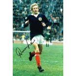 Denis Law Scotland Hand Signed 12 X 8 Photo. Good condition