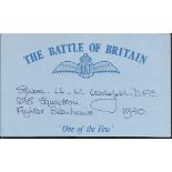 H K Wakefield 235 sqdn Battle of Britain pilot, signed card. Good condition