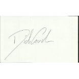 Dick Couch. White index card autographed by former US Navy S.E.A.L. Dick Couch. He served in Vietnam
