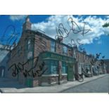 Rovers Return Inn signed 12 x 10 colour Coronation Street photo signed by various stars. Includes