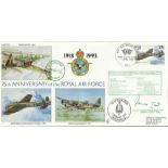 Grp Capt James Tait 1993 75th Anniversary of the Royal Air Force cover flown in a VC10 carrying
