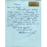 H.R. Sharman 248 sqn Battle of Britain veteran signed hand written letter dated 24th April 1998.