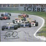 21cm x 17cm colour magazine photograph autographed by legendary former F1 World Champion Nigel