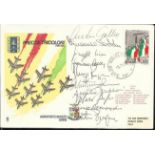 1978 RAF Frecce Tricolori Air Display cover flown in one of the display aircraft and signed by the