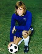Alan Hudson Chelsea Fc Hand Signed 10 X 8 Photo. Good condition